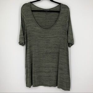 A PEA IN‎ THE POD Green Marl Scoop Neck SS Tee